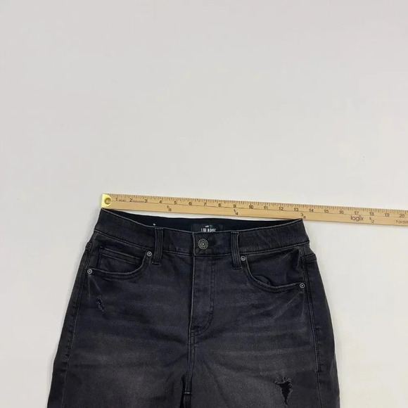 Lularoe Denim Distressed Bermuda Shorts - Picture 9 of 9